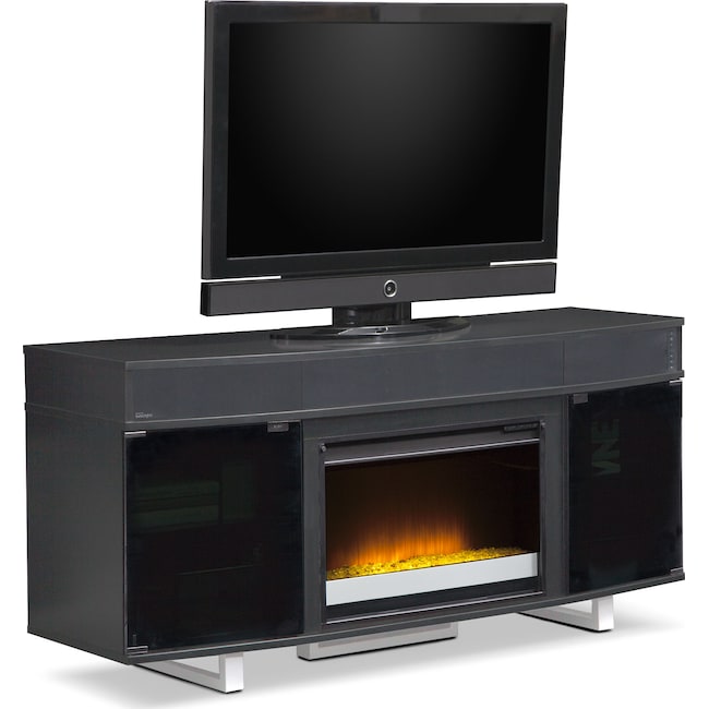 Entertainment Furniture - Pacer Fireplace TV Stand with Sound Bar