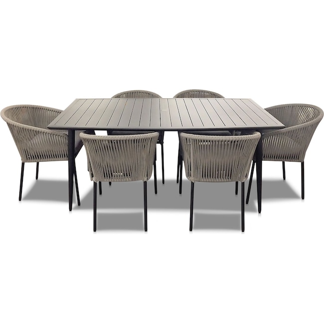 Outdoor Furniture - Paloma Outdoor Dining Table and 6 Chairs