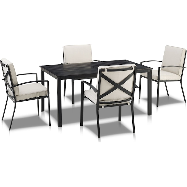 Outdoor Furniture - Clarion Outdoor Dining Table and 4 Dining Chairs