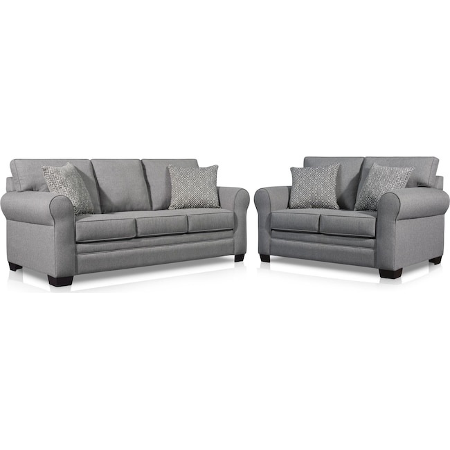 Living Room Furniture - Camila Sofa and Loveseat Set