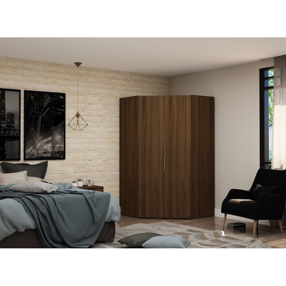  cornell dark brown wardrobe   