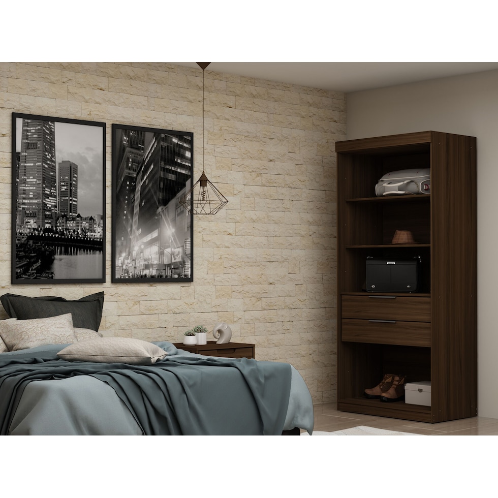  cornell dark brown wardrobe   
