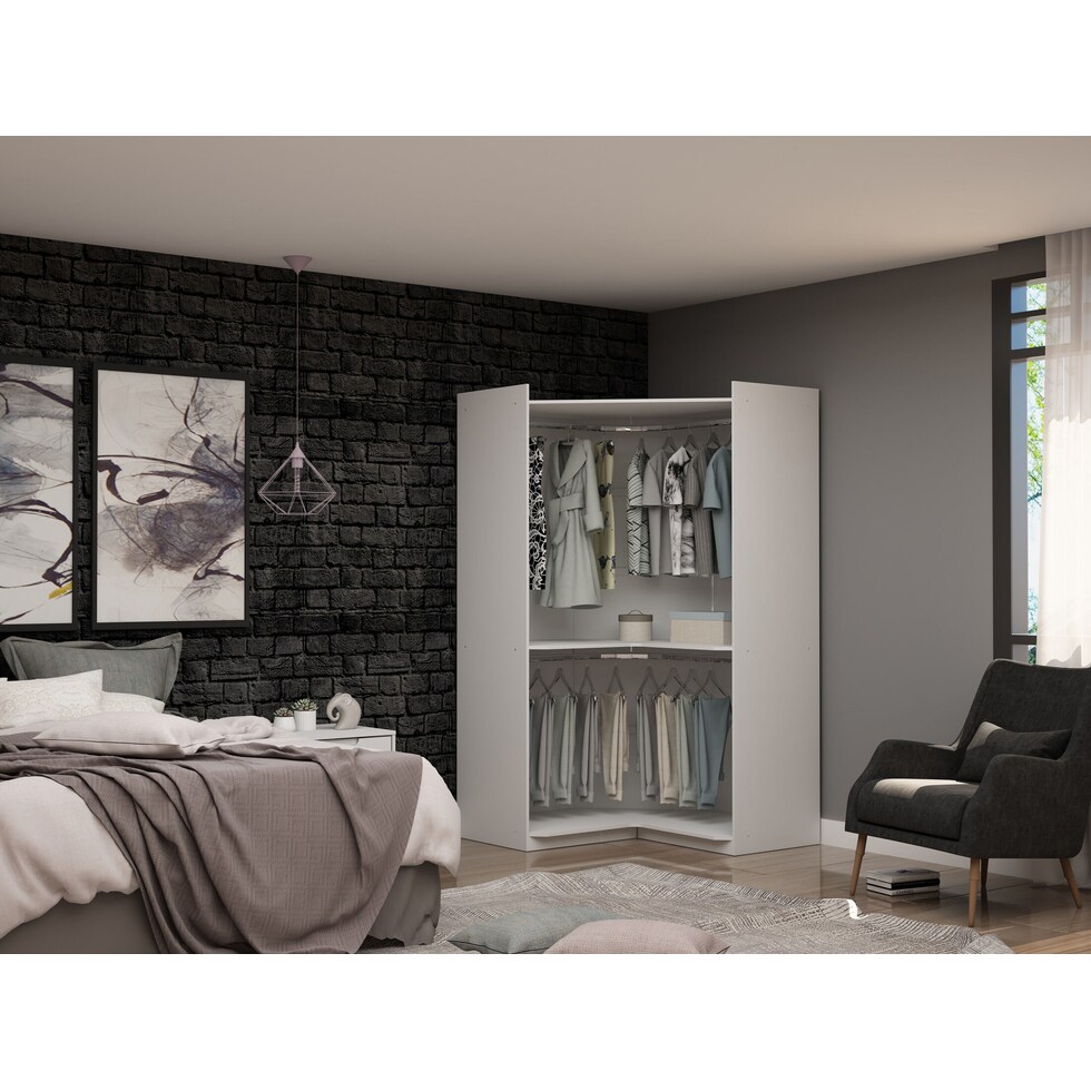  cornell white wardrobe   