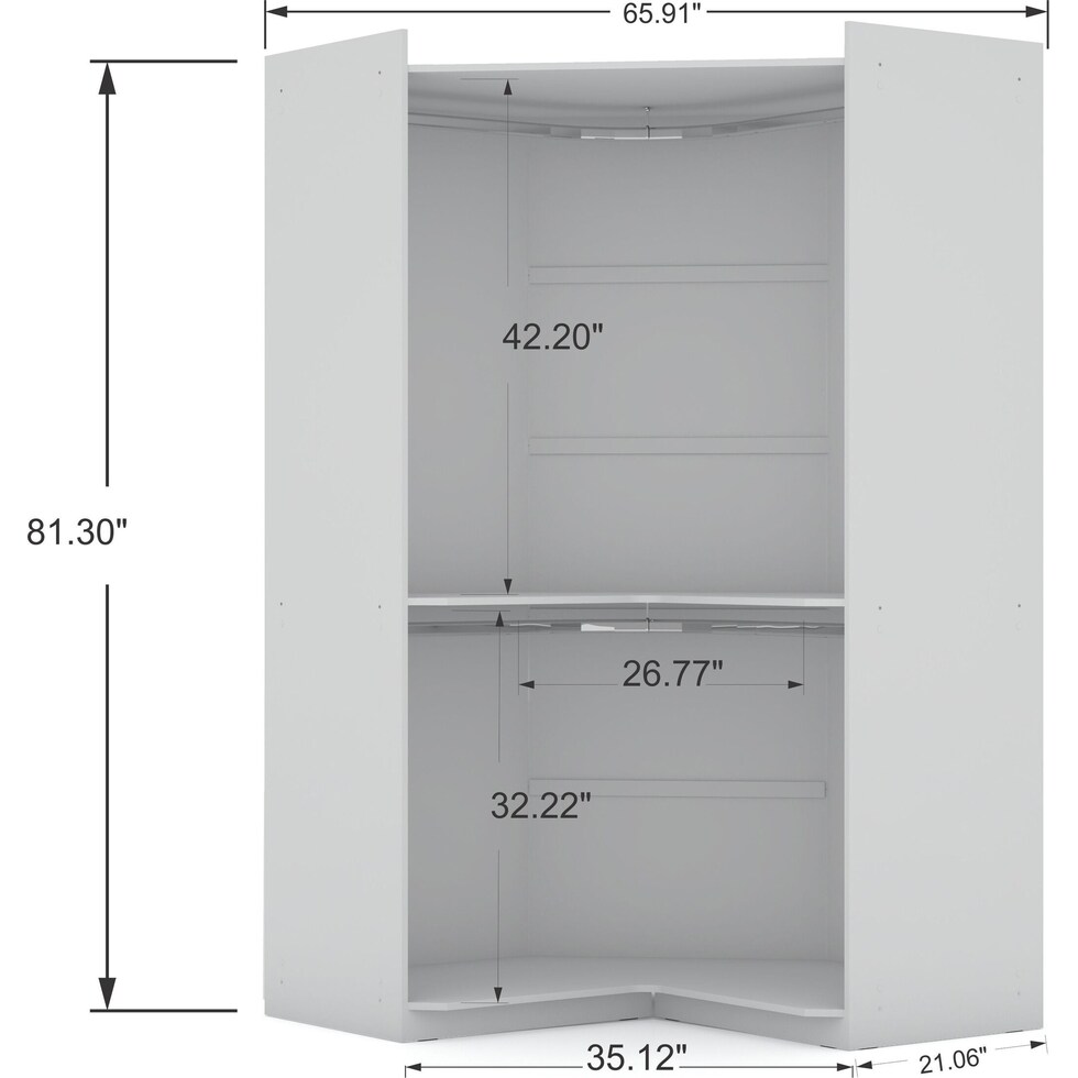  cornell white wardrobe   