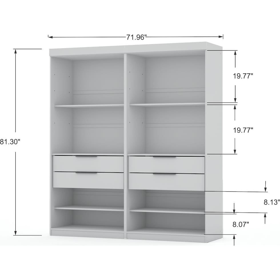  cornell white wardrobe   