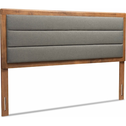 Aarti Queen Headboard - Dark Gray/Walnut Brown