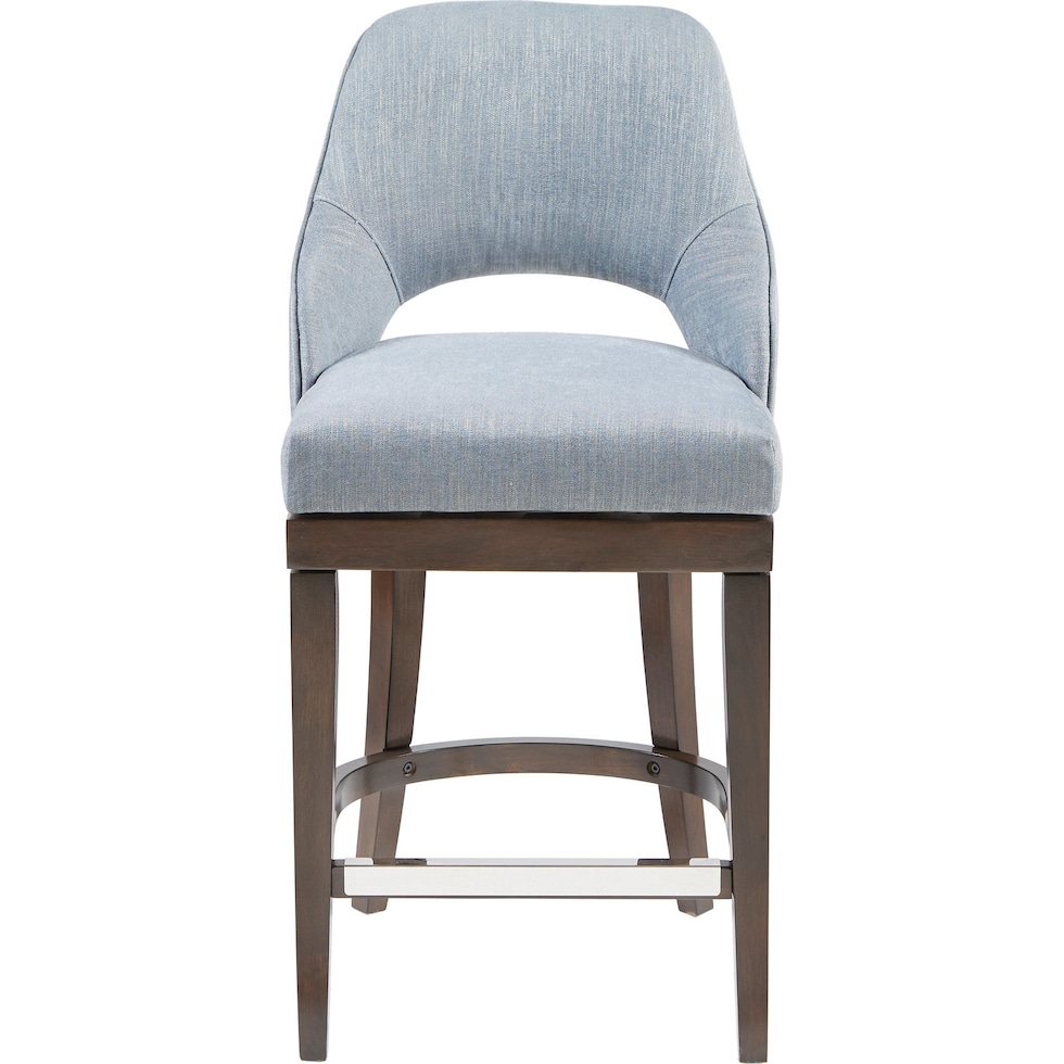 abbey blue counter height stool   