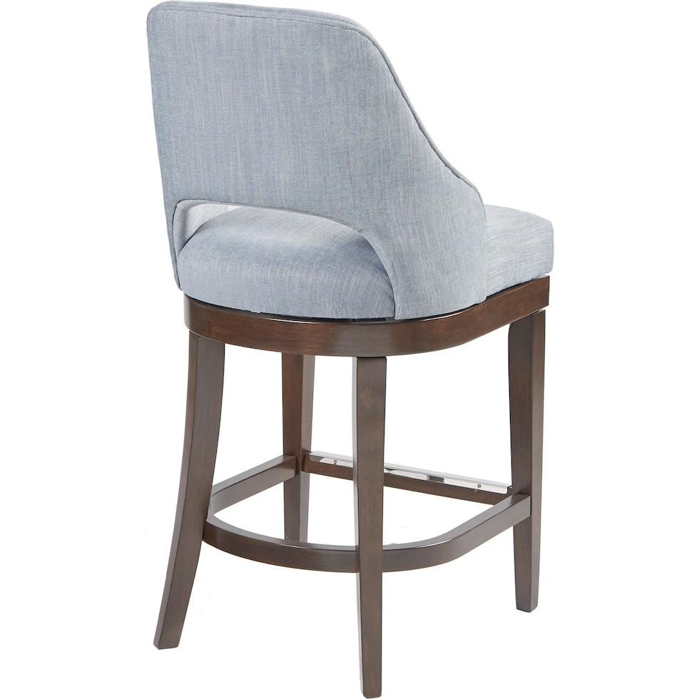 abbey blue counter height stool   