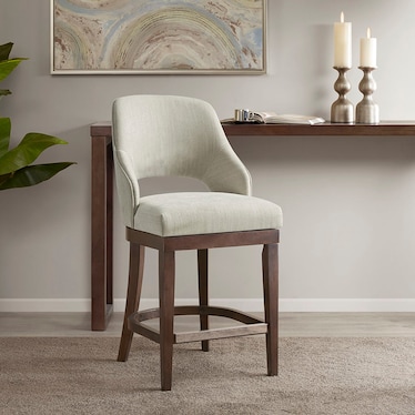 Abbey Swivel Counter-Height Stool - Cream