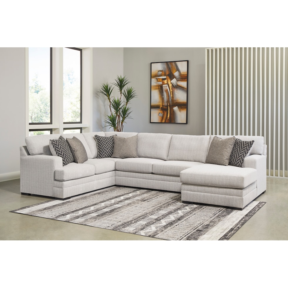 abbeyline white sectional   