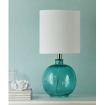 aberash blue table lamp   