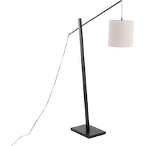 aberdeen black gray floor lamp   