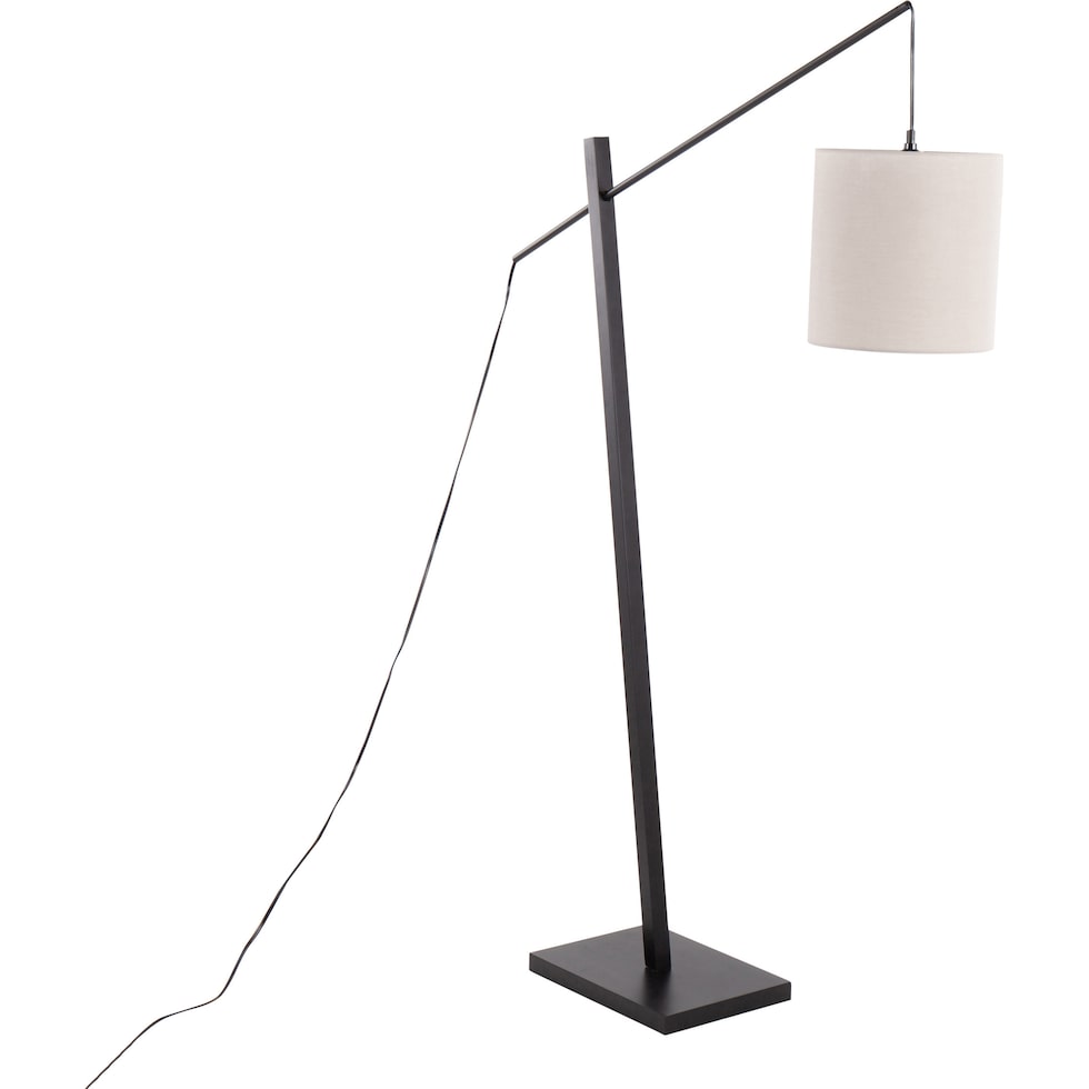 aberdeen black gray floor lamp   