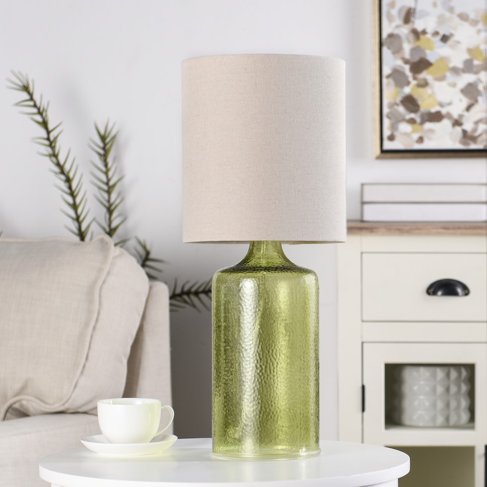 abha green table lamp   