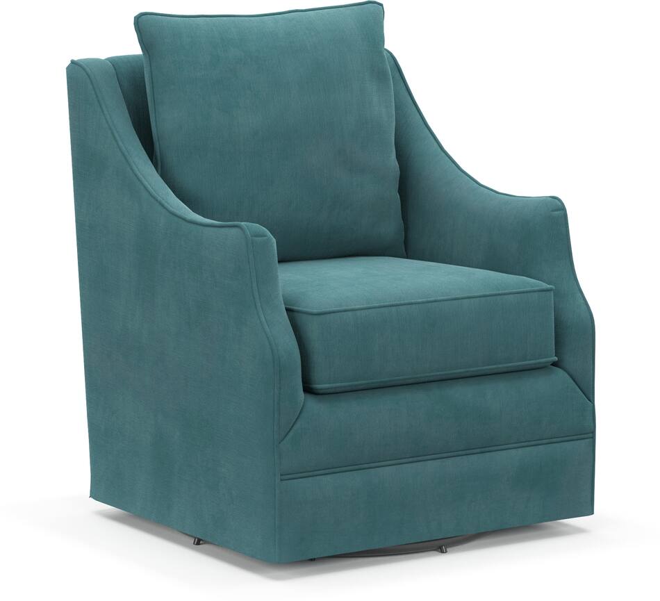 Mara Accent Swivel Chair Bella Peacock American Signature Furniture