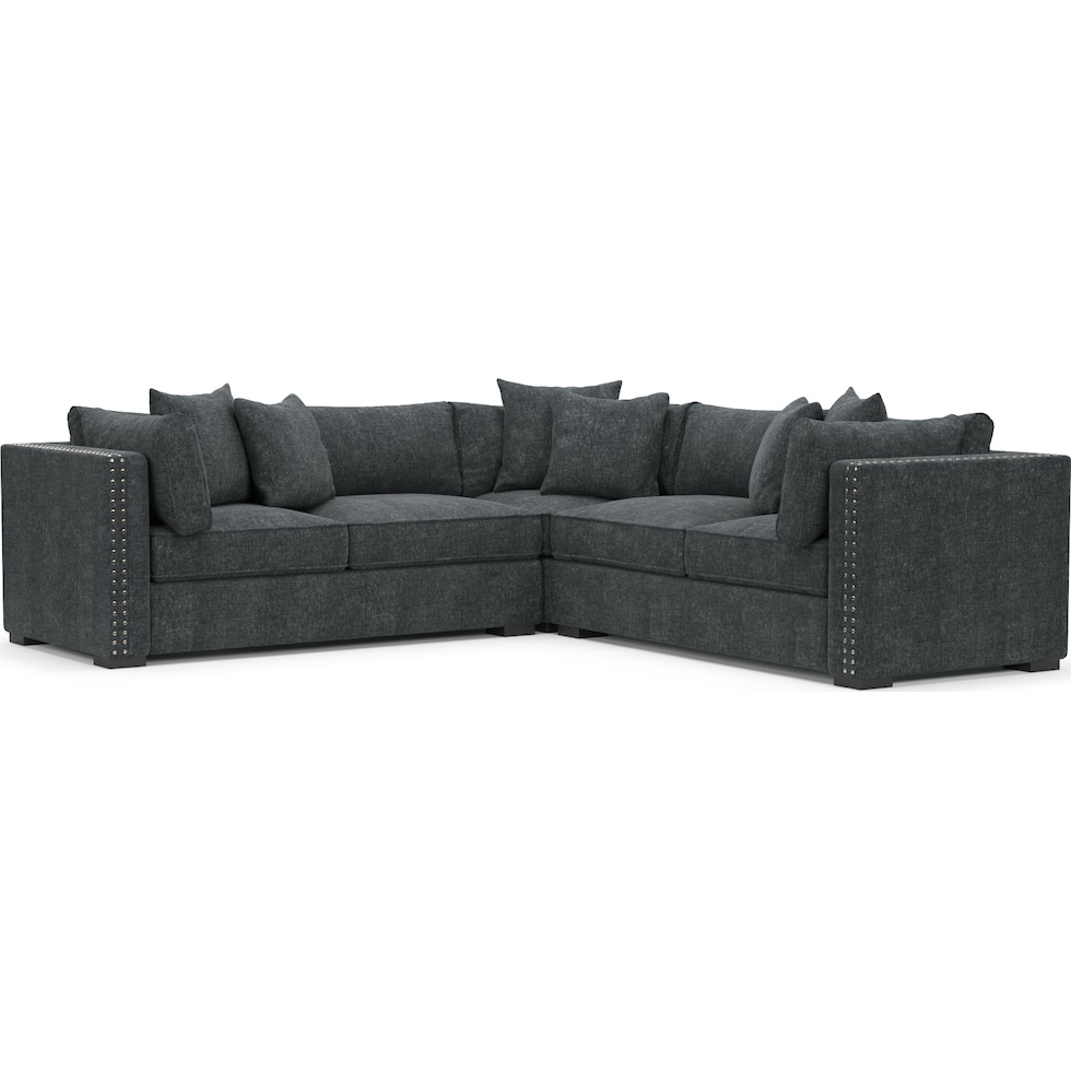 abington blue  pc sectional   