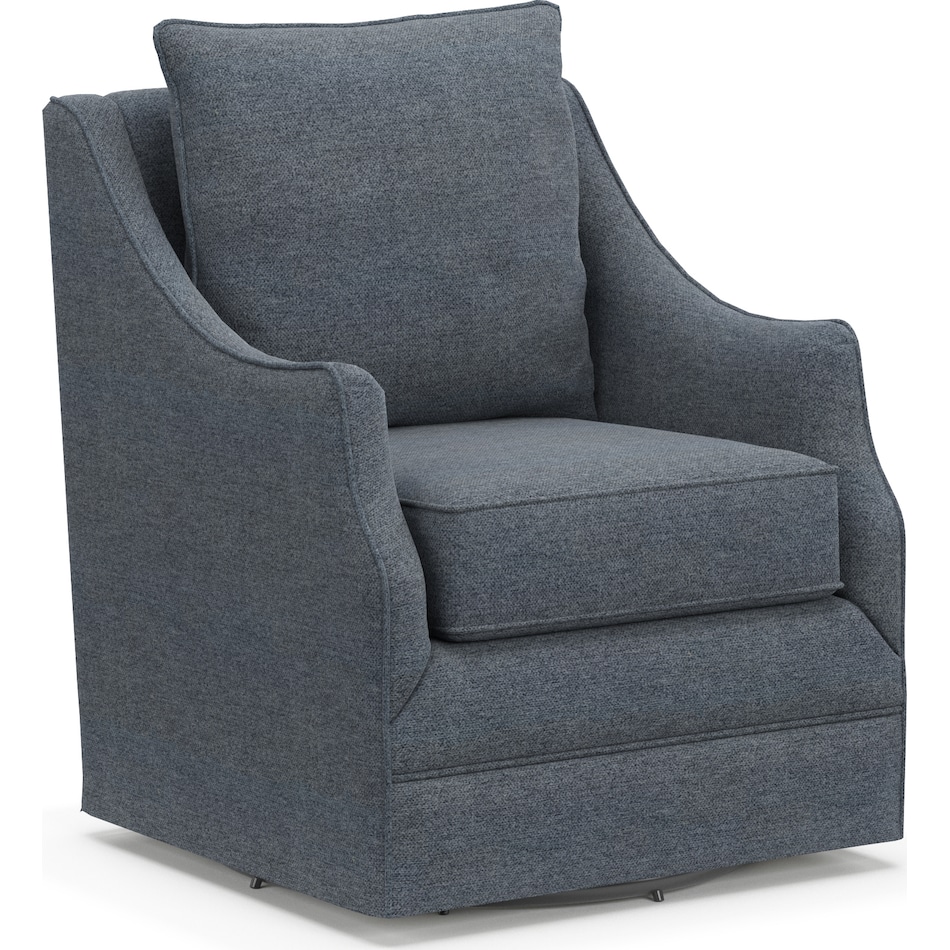 abington blue swivel chair   