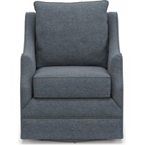 abington blue swivel chair   