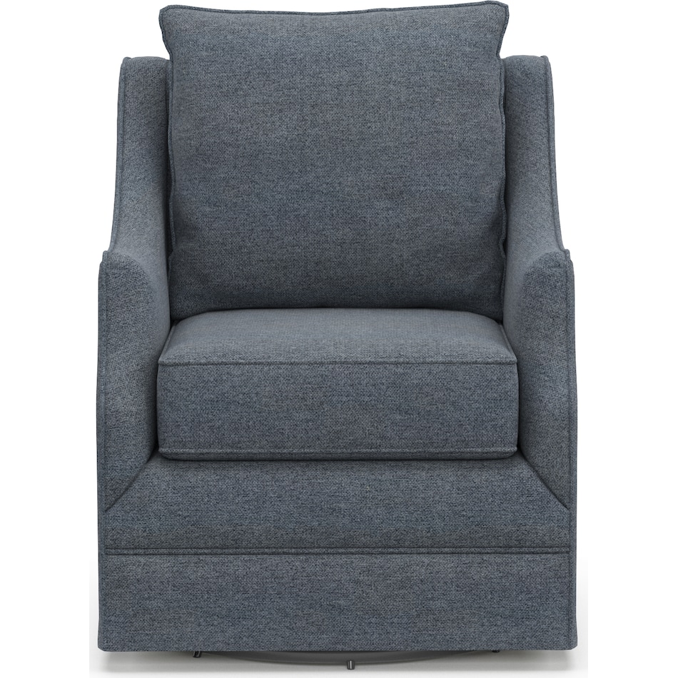 abington blue swivel chair   
