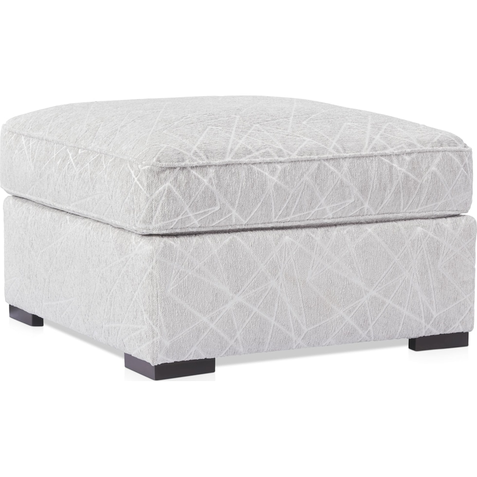 abington gray  pc sectional and ottoman   