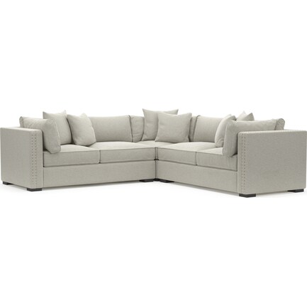 Abington Hybrid Comfort 3-Piece Sectional - Everton Grey