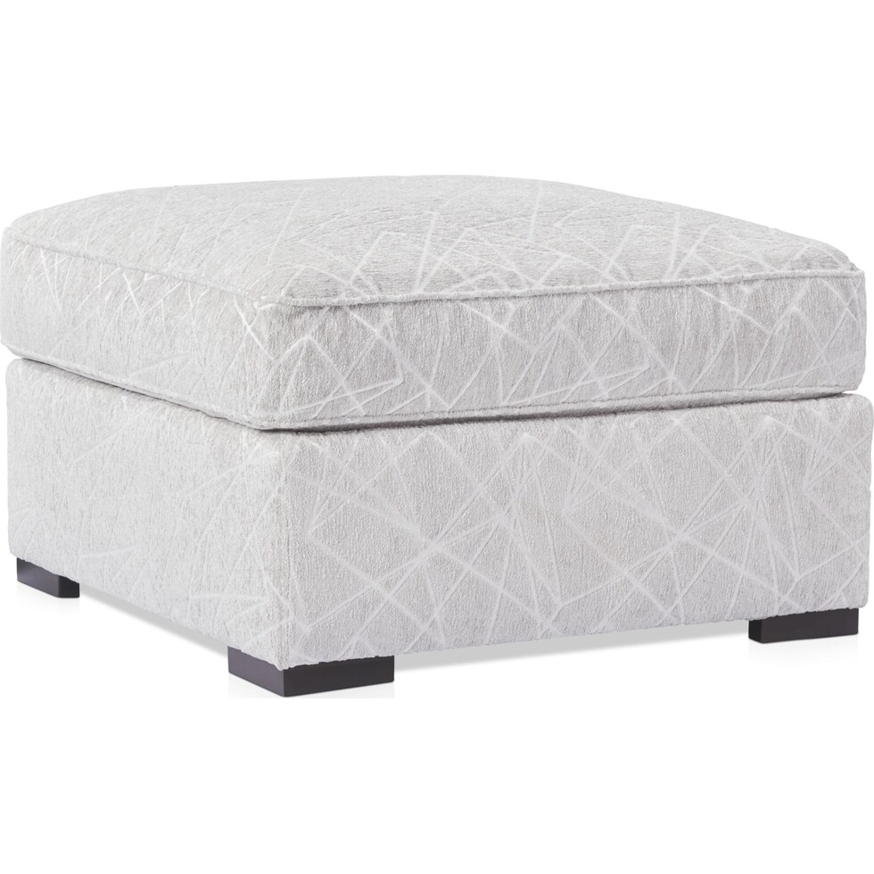 abington gray ottoman   