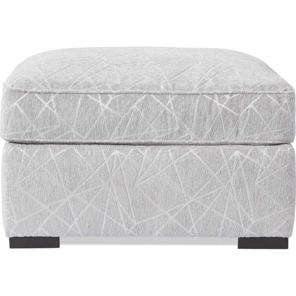 abington gray ottoman   