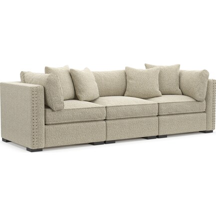 Abington Foam Comfort 3-Piece Sofa - Bloke Cotton