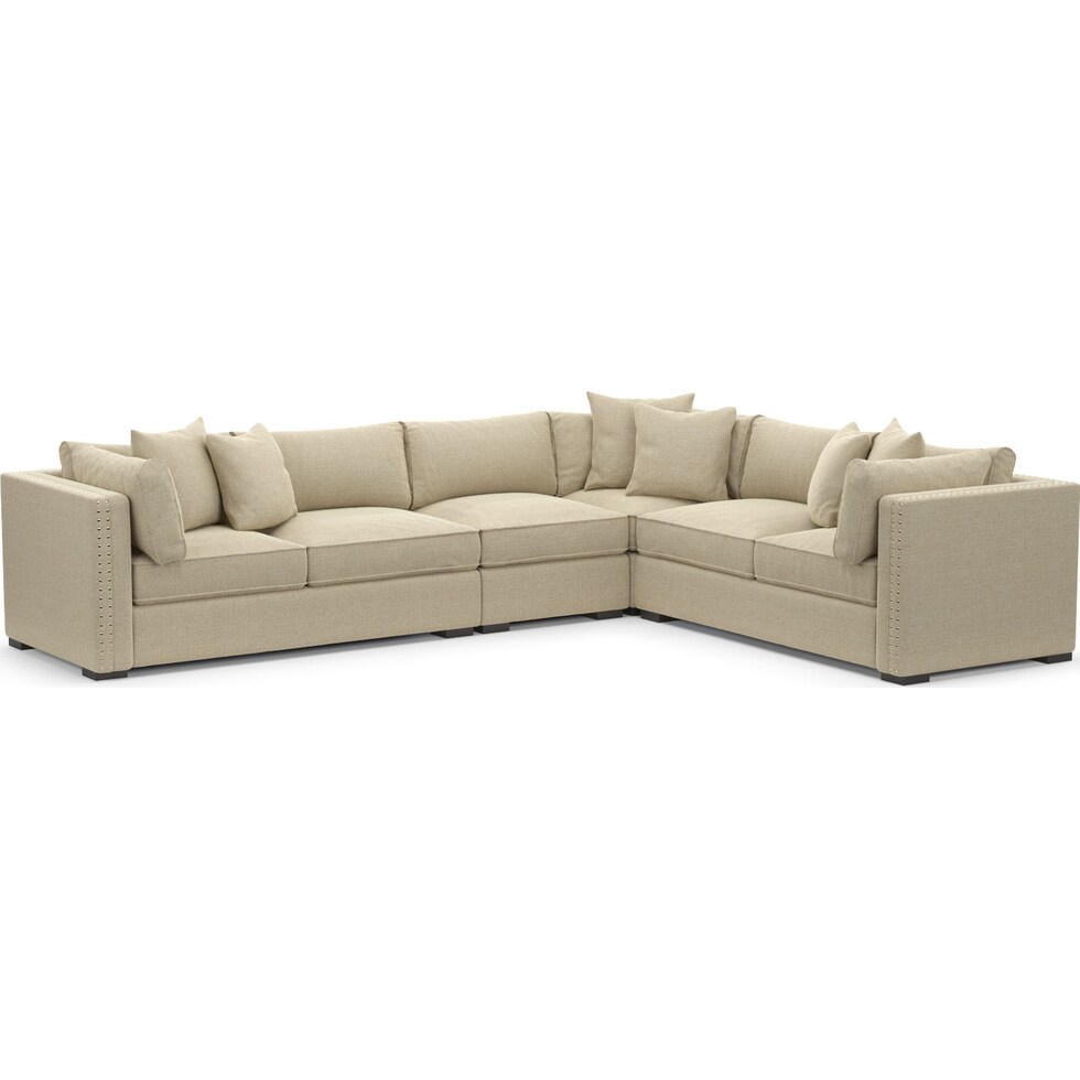 abington light brown  pc sectional   