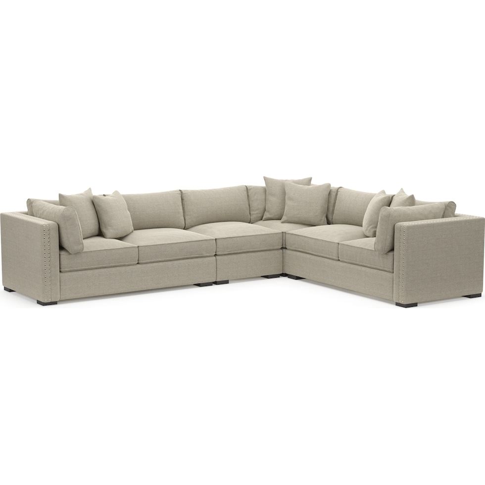 abington light brown sectional   