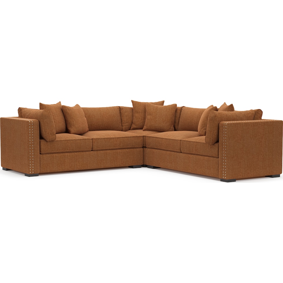 abington orange sectional   