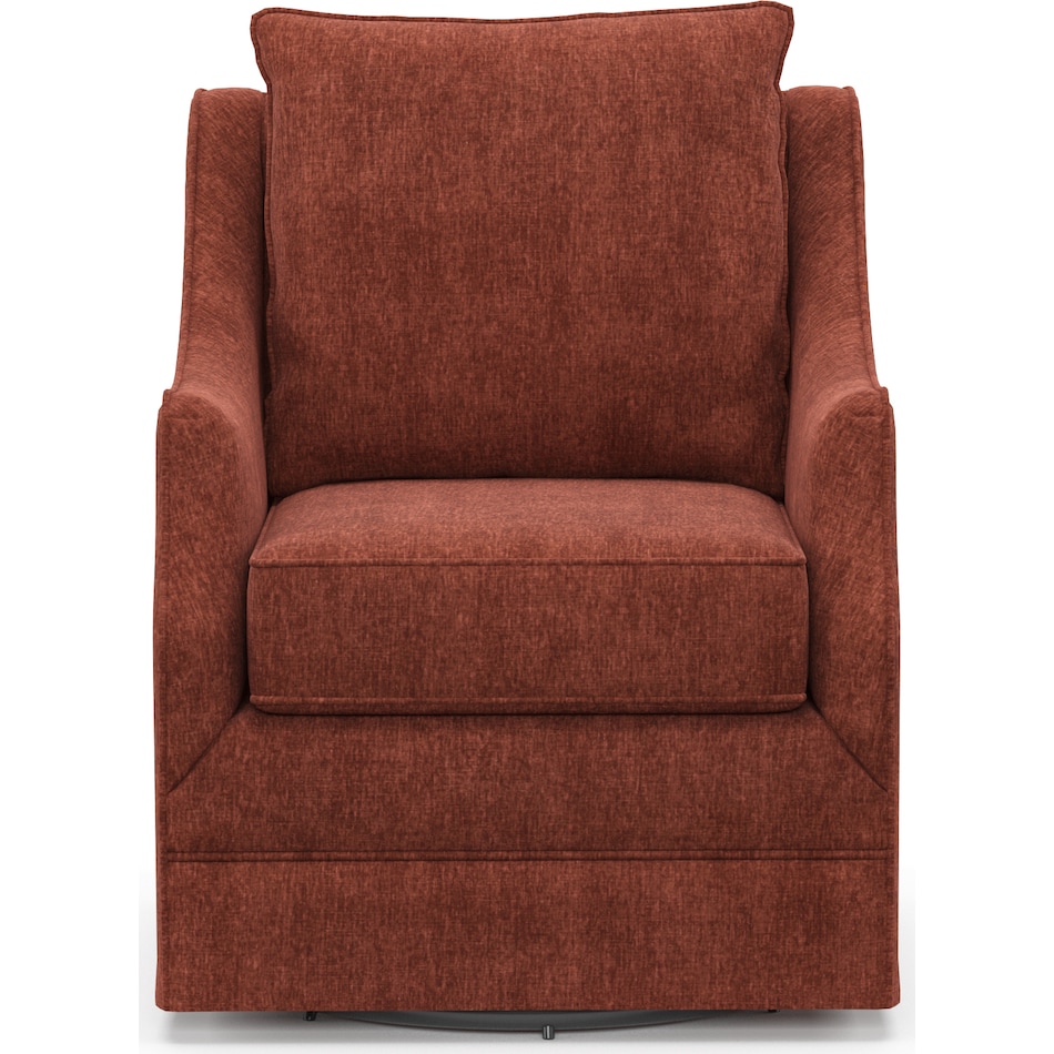 abington orange swivel chair   