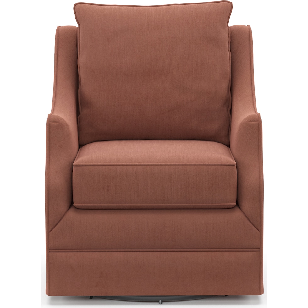 abington pink swivel chair   