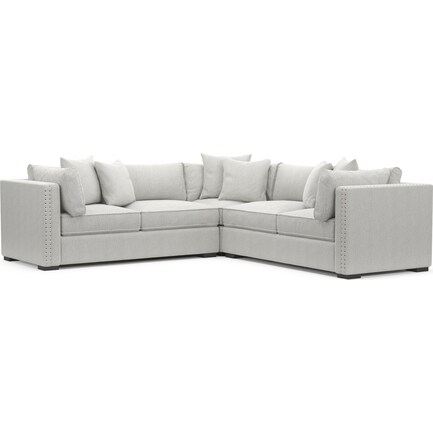 Abington Hybrid Comfort 3-Piece Sectional - Bloke Snow