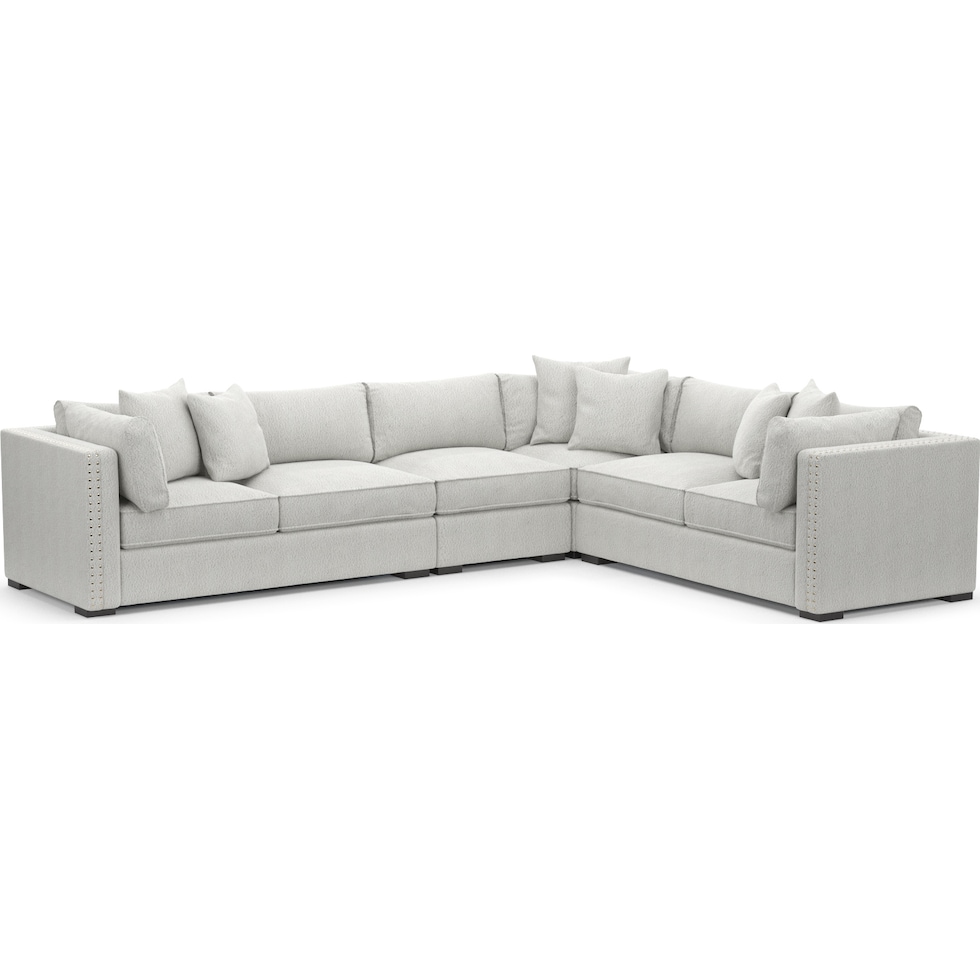 abington white  pc sectional   