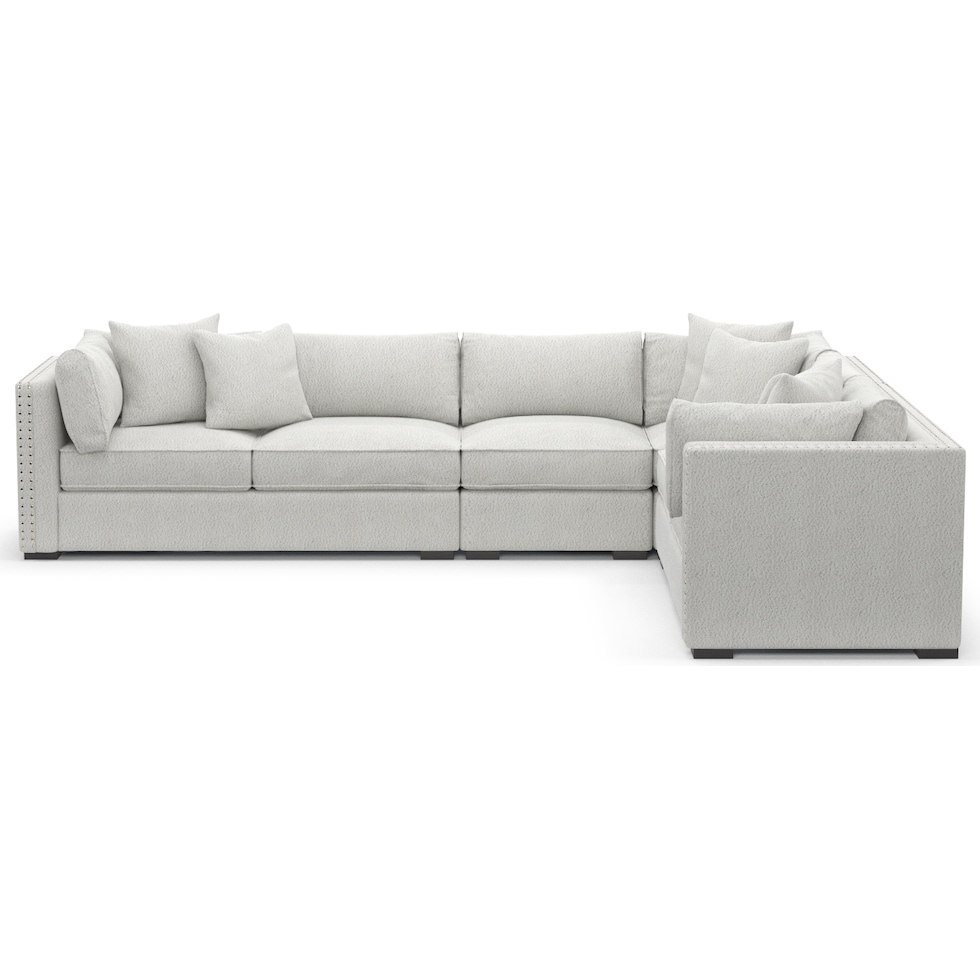 abington white  pc sectional   