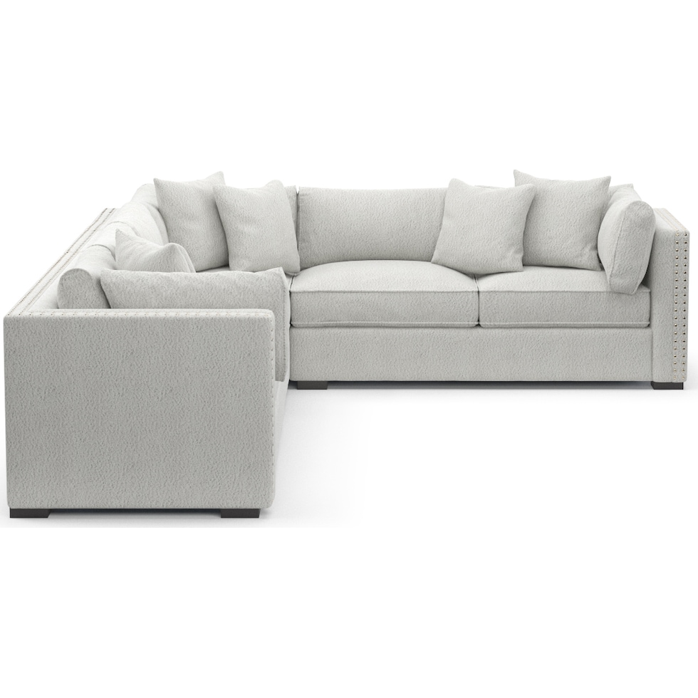 abington white  pc sectional   