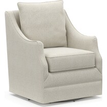 abington white swivel chair   