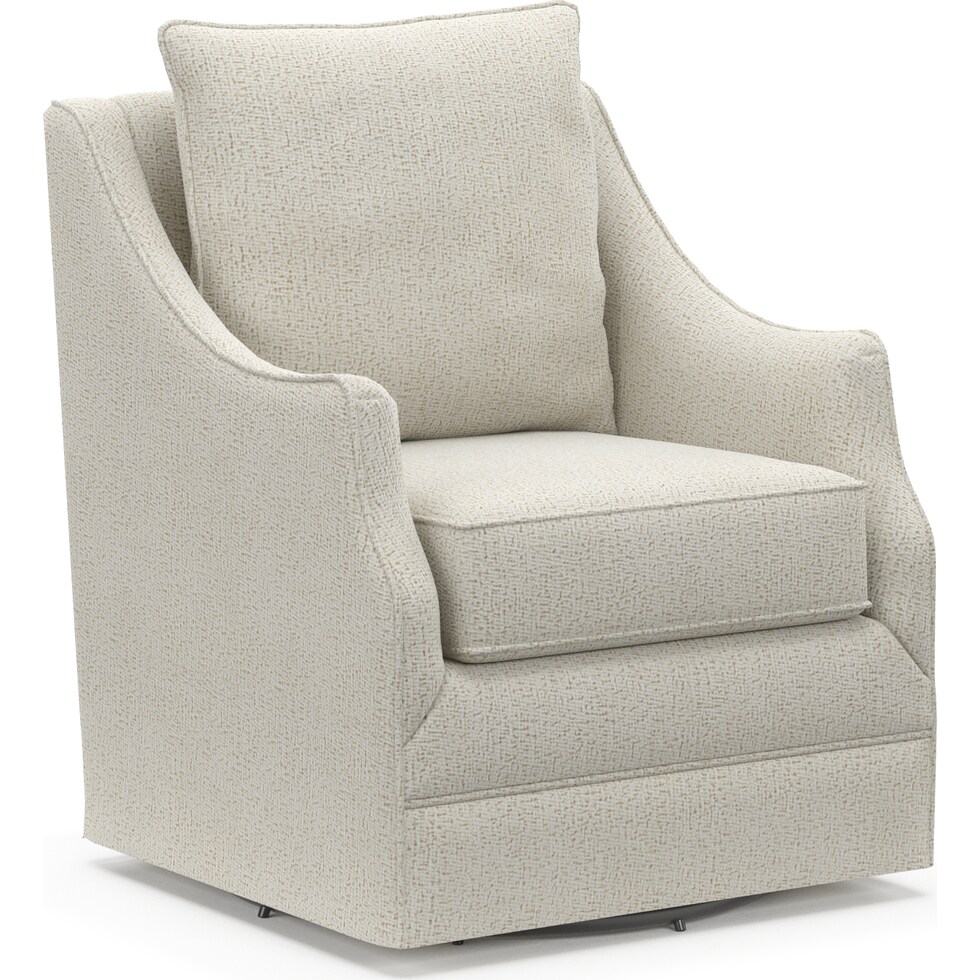 abington white swivel chair   