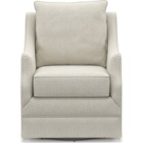 abington white swivel chair   