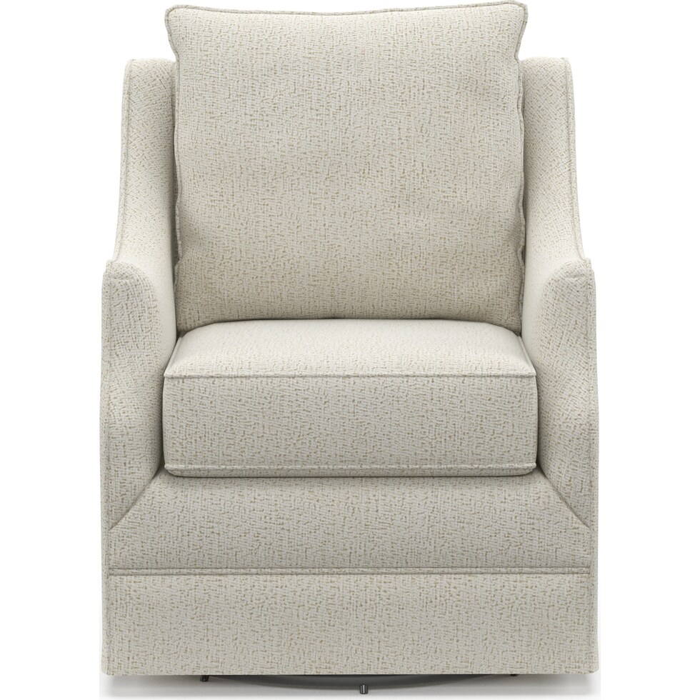 abington white swivel chair   