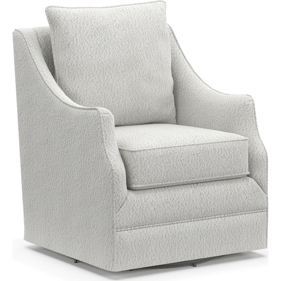 abington white swivel chair   