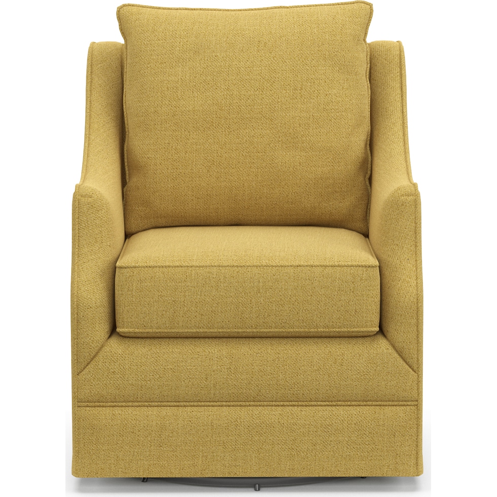 abington yellow swivel chair   