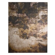abrams gold brown cream black area rug  x    