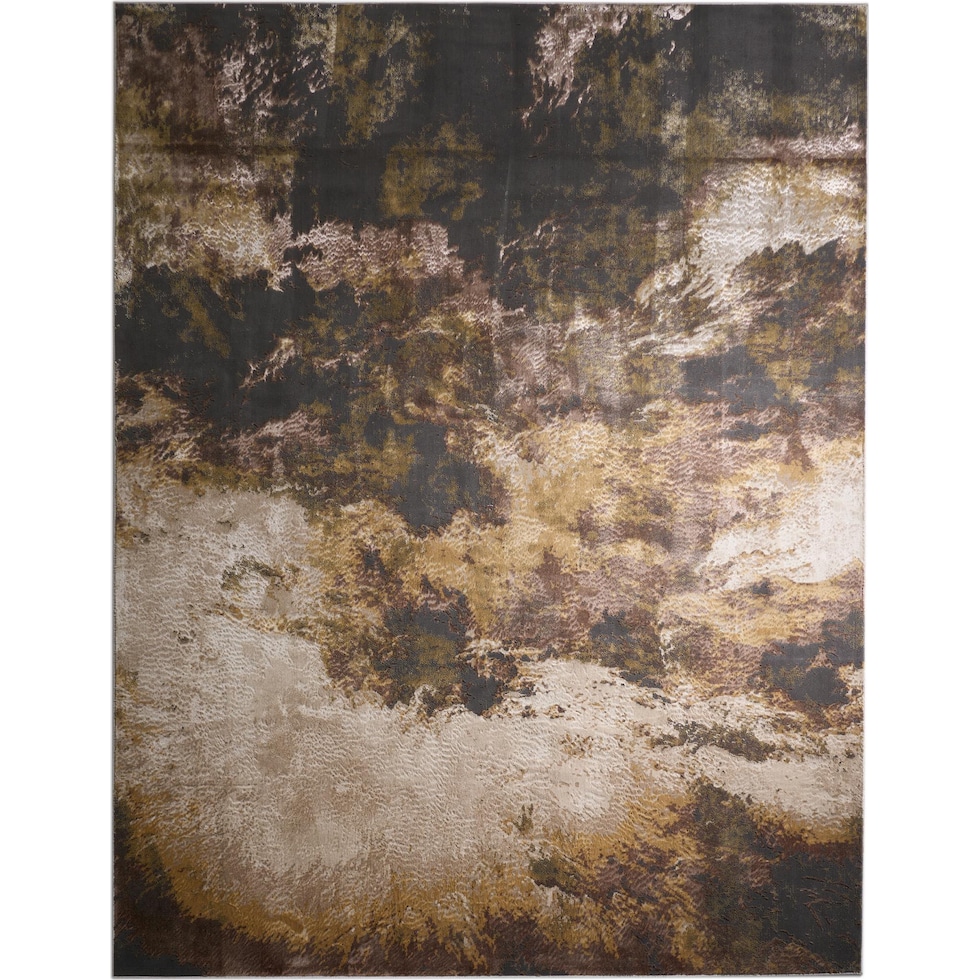 abrams gold brown cream black area rug  x    