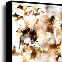 abstract garden neutral wall art   