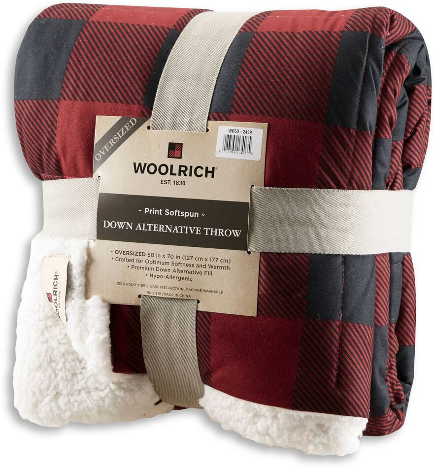 Acadia Plaid Sherpa Throw American Signature Furniture
