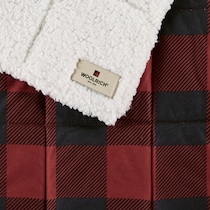 acadia red blanket   