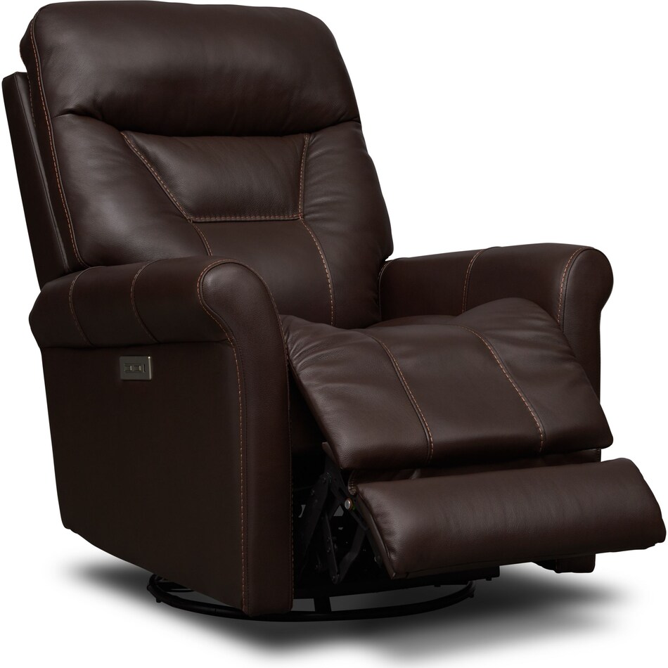 Ace Dual-Power Swivel Recliner | American Signature Furniture