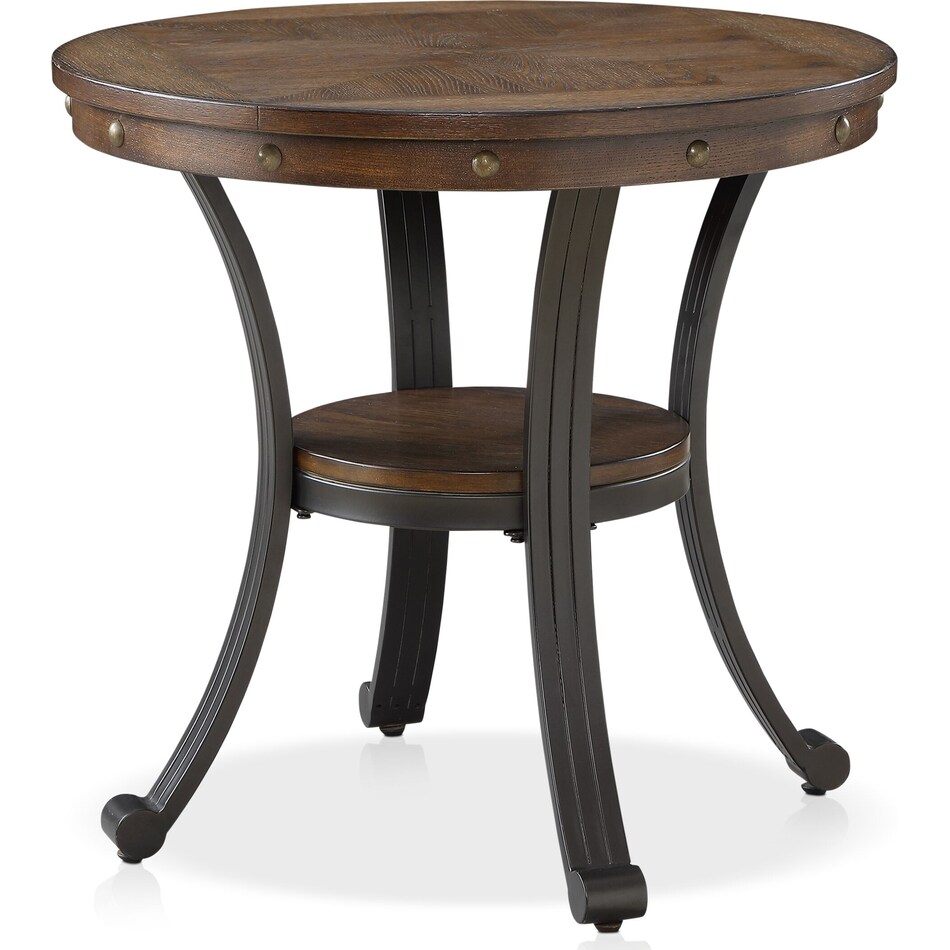 acela dark brown end table   